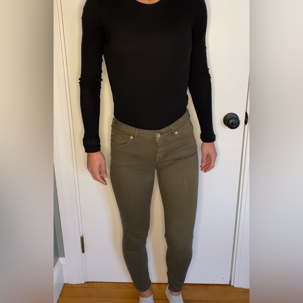 Olive green jeans